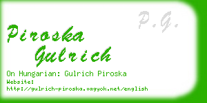 piroska gulrich business card